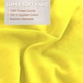 thumbnail image 7 of D.N.G. BEDDINGS 5 Piece Luxury 5 Inch Two Layer Ruffle Comforter Set Premium Super Soft, 800 TC, 100% Egyptian Cotton, Super Soft, Oversized Super King Size Yellow Color, 7 of 7