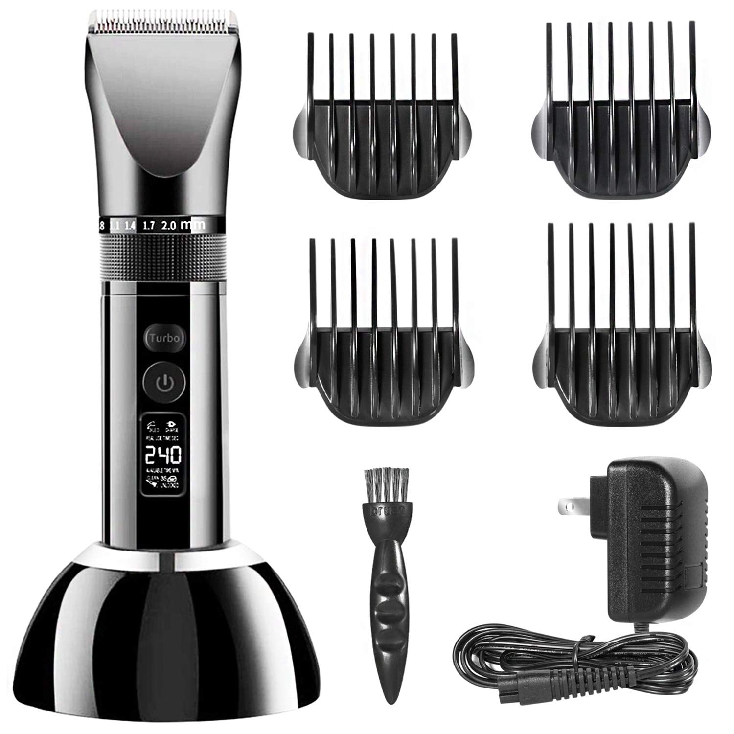 Hair Clippers for Men Professional Cordless Men Hair Cutting Kit Hair  Trimmer with LED Display Electric Wet Dry Haircut Kit Barbers  Cordless&Corded Grooming Kit,3 Speeds 