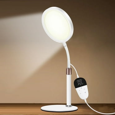 Shyineyou UV-Free Light Therapy Lamp, 10000 Lux Stepless Dimmable, 3 Colors & 9 Brightness Levels for Home