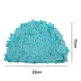 thumbnail image 2 of TELOLY 3D Vintage Floral Ladies Swim Cap,Women's Petal Retro Swimming Hat Flower Bathing Cap for Long/Short Hair,Light Blue, 2 of 6