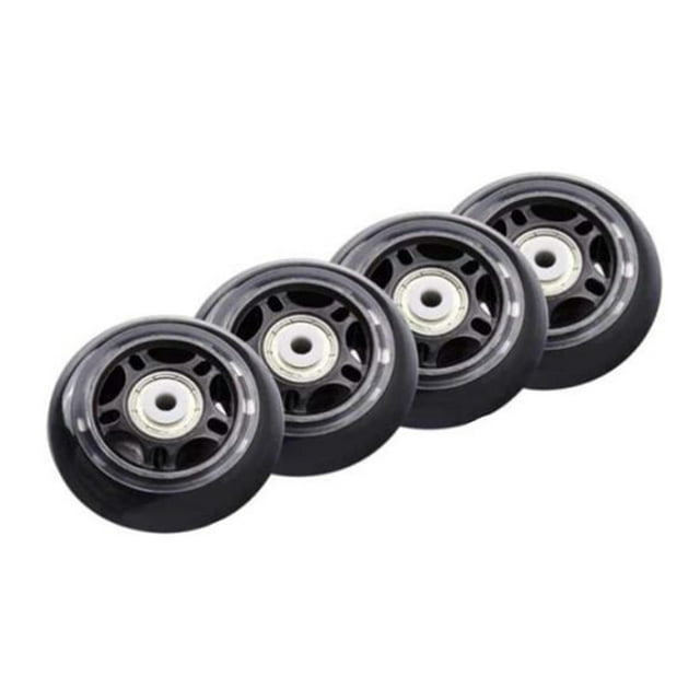 4 Pcs Patins à Roulettes Roue Anti-Flash Roue de Patin 70X24mm Accessoires de Patin Antidérapants, 4 * Roues de Patins en Ligne, Noir