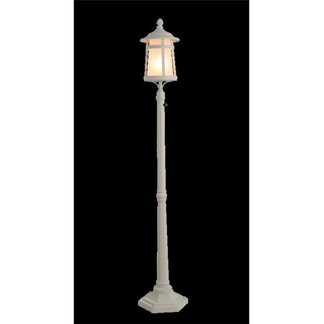 Kenroy Home 93431WH Portable Post 1 Light Lantern, White