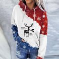 thumbnail image 2 of Mujeres Casual Navidad Impreso Manga Larga Con Cordón Sudadera Con Capucha Tops Blusa Pompotops gfhjh13362, 2 of 6