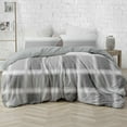 thumbnail image 7 of Delara GOTS Certified 100% Organic Cotton Check Reversible Print Duvet Cover and Sham Set of 2, King 108"X92", Grey, 7 of 7