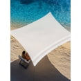 thumbnail image 2 of Sun Shade Sail 8'x10' Stripe Rectangle Sun Shade Sails Canopy Waterproof Stripe Brown White Outdoor Sunshades Sand UV Block Cover Shades Cloth for Patio Backyard Garden Deck Porch Lawn, 2 of 9
