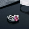 thumbnail image 4 of Gem Stone King 1.52 Ct Oval Pink Mystic Topaz 925 Sterling Silver Ring (Size 5), 4 of 4