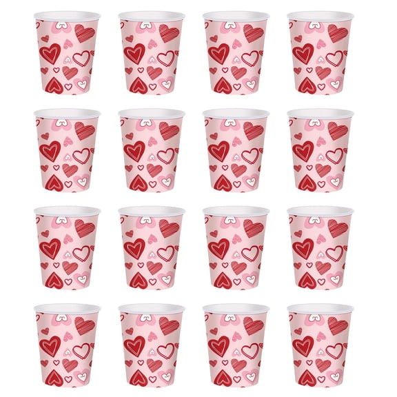 16 Paper Cups Per Pack, Ngxiha 16 Pack Paper Cups for Party And Home Use, Disposable Drinking Cups for Cold Beverages