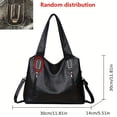 thumbnail image 3 of PRIYAL Stylish Black for Women Large Capacity Tote with Secure Zip Closure, Adjustable Strap Multiple Compartments, Perfect for Everyday Use, Versatile Carry Bag Sleek Modern Tote Decorative Zippers, 3 of 14