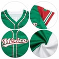 thumbnail image 4 of Soccer Cup 2026 Jersey for Men & Women, Button Down V-Neck Short Sleeve Mexico Baseball Top - Lightweight Mesh Fan Shirt for Stadium & Party Light Green S, 4 of 9