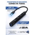 thumbnail image 2 of Hub Adaptador USB 3.0 y Tipo C de 4 Puertos para Laptop Negro, 2 of 7