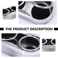 thumbnail image 3 of Miangastore Double Hole Auto Accessory Cup Holder Silver 2Pcs 6.4X3.1in, 3 of 8