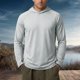 thumbnail image 1 of MHFRRA Sudadera de Manga Larga con Capucha de Alto Rendimiento y Tejido Elástico para Correr, Entrenar En El Gimnasio y Actividades Deportivas Al Aire Libre, Ligera y Cómoda Gris claro, 1 of 3