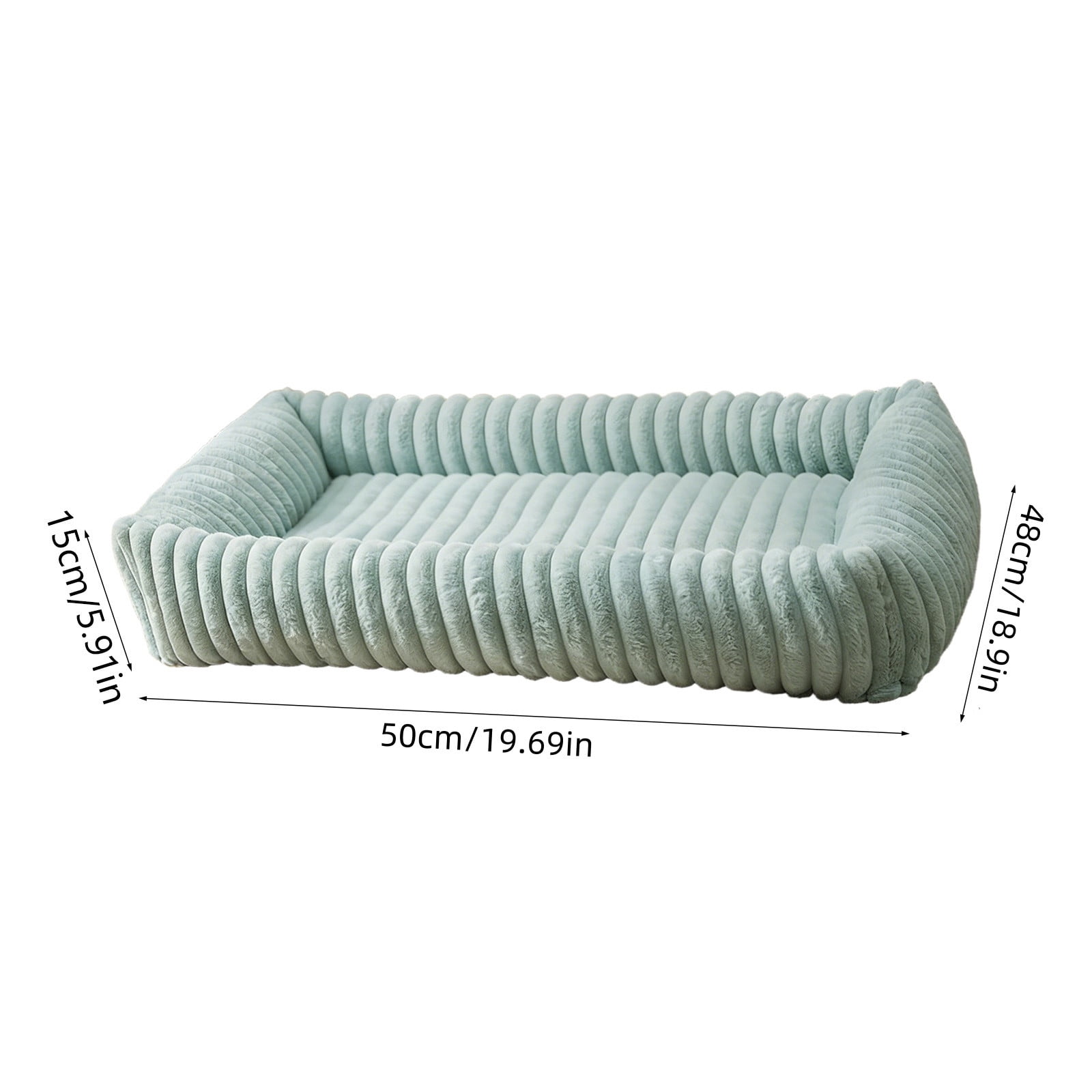 Orthopedic Dog Bed Plush Pet Sofa Bed Warm Crate Pad, Cozy Dog Cat Bed for Small Medium Large Dogs, Thick Cushion Washable Kennel Mat Non Slip Sleeping Bed Durable Comfort