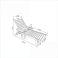 thumbnail image 3 of Outdoor Lounge Chair | Oversized Adjustable Chaise for Pool Deck Patio | with Wheels & Cup Holder | Navy Blue|HDPE, 3 of 10