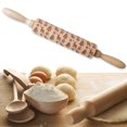 thumbnail image 4 of Xihbxyly Venta y Oferta Rodillo de Madera con Estampado Navideño, Tallado En Relieve, para Masa de Galletas, 4 of 4