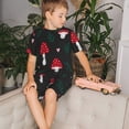thumbnail image 4 of Fotbe Amanita Mushroom Pijama Estampada de 2 Piezas para Niños – Ropa de Dormir de Manga Corta Cómoda para Niños y Niñas, Camiseta y Shorts de Algodón-Medium, 4 of 6