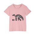 thumbnail image 3 of RXIRUCGD T-shirt en Coton pour Enfants Garçons Filles Mode Mignon Col Rond Imprimé Tee Manches Courtes Haut (Rose, Taille: 3 Ans), 3 of 5