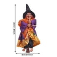 thumbnail image 2 of Halloween Hanging Witches Decorations, 7.8" Flying Witch Figures on Broomsticks, Haunted House Hanging Props Party Decor, 2 of 4
