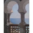 thumbnail image 2 of Jan Ciągliński 12x14 Black Ornate Wood Framed Double Matted Museum Art Print Titled: Moorish Porch of the Bakhchi-Dere Villa in Yalta. from the Journey to Crimea (Between 1887 and 1899), 2 of 5