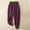 Purple, variant on Cotton Harem Pants for Women Winter Warm Fleece Lined Palazzo Trousers Pull-on High Waist Lounge Pants Ankle Pants