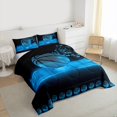 thumbnail image 3 of Homewish Basketball Game Full Size Comforter Sets,Sport Theme Bedding Comforter Set,Blue Black Bedding Sets For Boys Kids,Breathable Home Decor Reversible,3pcs, 3 of 8