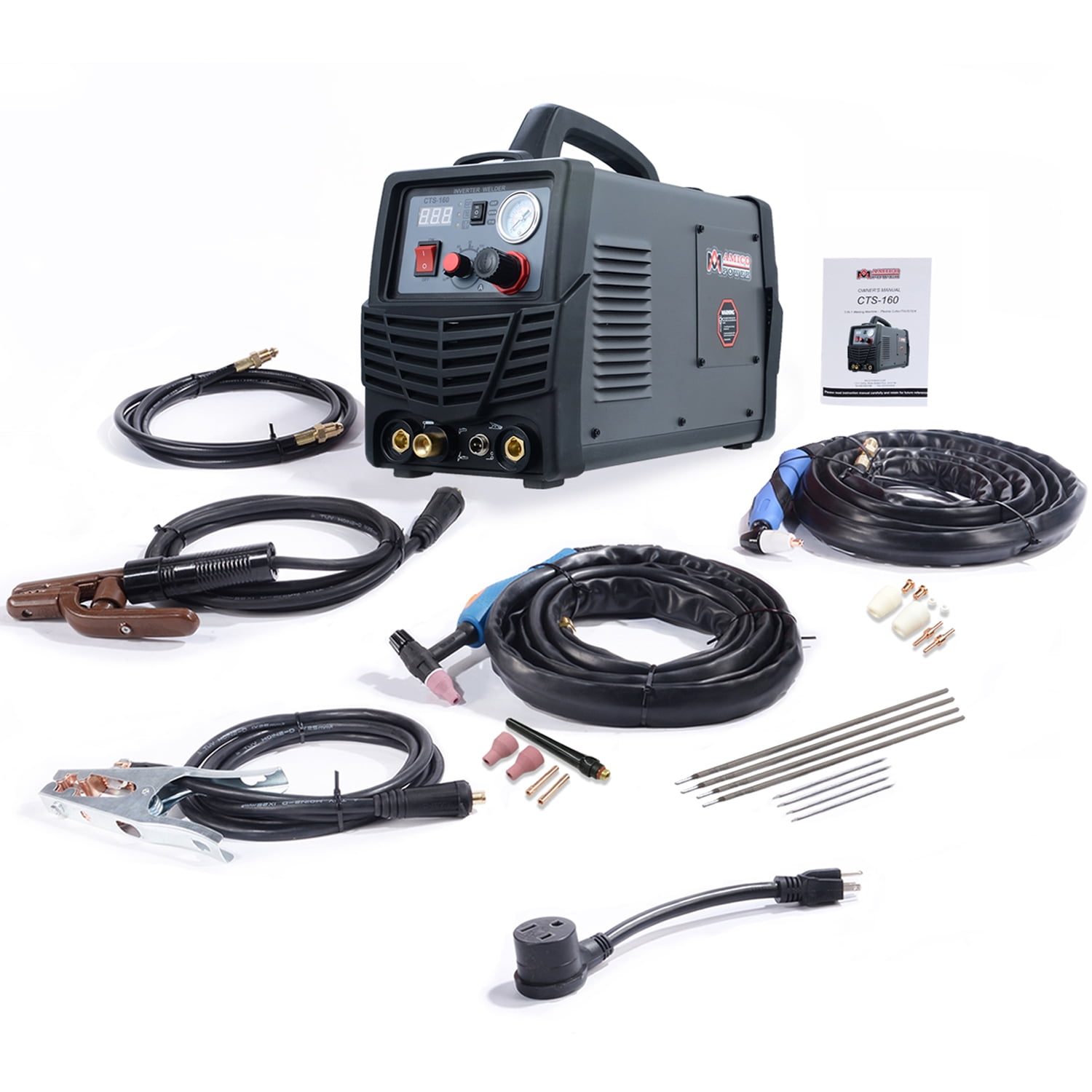Amico Power CTS-160, 3-in-1 Combo Welder, 30 Amp Plasma Cutter, 160 Amp
