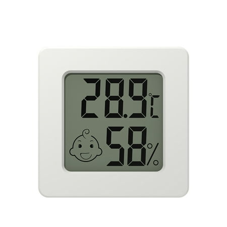 

Mini LCD Digital Thermometer Hygrometer Temperature Meter Humidity Sensor Weather Station Button Set with Battery White
