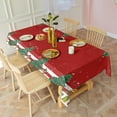 thumbnail image 3 of Meery Christmas Rectangle Tablecloth Xmas Tree Green & Red Tablecloths 60x102inch Polyester Happy Holiday Waterproof and Reusable Tablecloths for Weddings Banquets or Restaurants, 3 of 5