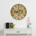 thumbnail image 2 of Old Bath Sign Wall Clock Bathroom Clock for Wall Farmhouse Decoration for Toliet Guest Washroom Battery Operated Silent Clocks Movement 10 Inches Non Ticking Room Decor, 2 of 5