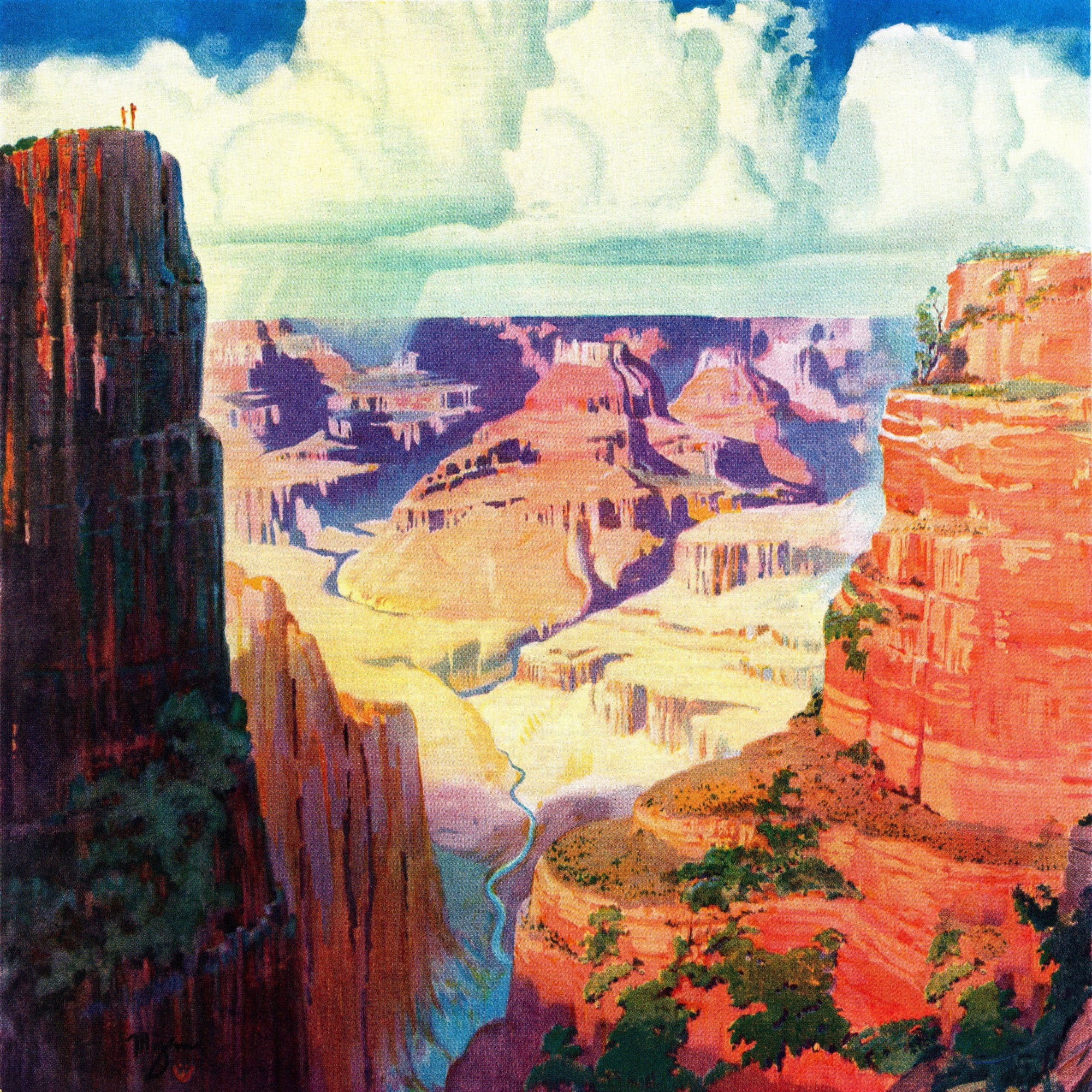 Marmont Hill - "Grand Canyon 4" Painting Print on Wrapped Canvas