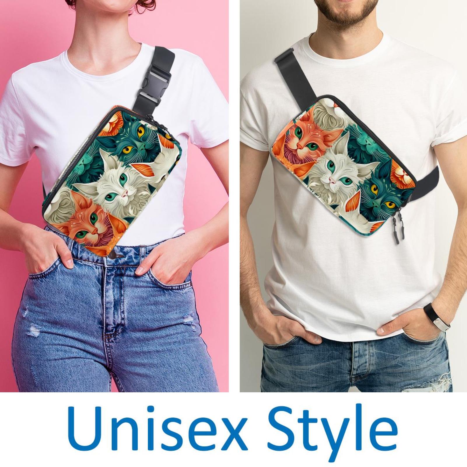 Cat Lightweight Adjustable Waist Bag with Extension Strap - Unisex Running Belt Bag