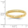 thumbnail image 4 of Solid 14k Yellow Gold 3.2mm Milgrain Half Round Comfort Fit Wedding Band Size 5.5 - Ring Size 5.5, 4 of 7
