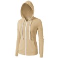 thumbnail image 3 of H2H Womens Active Slim Fit Zip Up Long Sleeve Hoodie Jacket BEIGE US XS/ASIA XS (CWOHOL020), 3 of 5