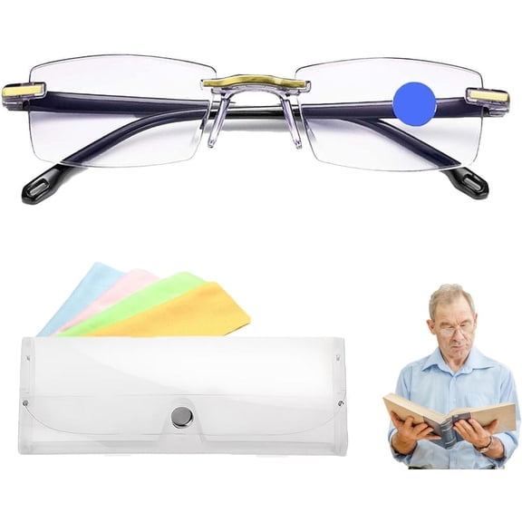 Intelligent Dual Focus Glasses, 2026 New Self Sync Wonder Glasses, Adjustable Auto Focus Eyeglasses for Women Men