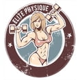 thumbnail image 3 of Ambesonne Fitness Duvet Cover Sets, Retro Gym Lady Layout Art, 2-King, Warm Taupe Slate Blue, 3 of 3