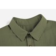 thumbnail image 3 of Saodimallsu Mens Linen Short Sleeve Button Down Shirts Summer Lightweight Beach Shirt, 3 of 6