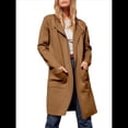 thumbnail image 2 of Abrigo Informal Cómodo de Lana con Solapa para Mujer, Chaqueta Informal de Moda, Abrigo , Ropa de Otoño e Invierno Marrón XXL, 2 of 10