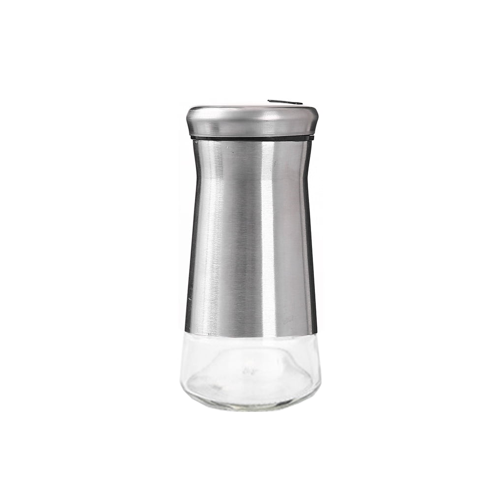 Tssuoun Stainless Steel Salts Pepper Shaker Seasoning Pot Camping Jar