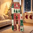 thumbnail image 3 of Lumtrix Wide Leg Pants for Women Xmas Christmas Graphic Elastic Waist Straight Leg Pants Christmas Eve Party Trouser with Pockets Green M, 3 of 7