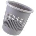 thumbnail image 3 of Soimiss Office Trash Basket Plastic Rubbish Can Grey Simple Look Practical for Office, 3 of 8