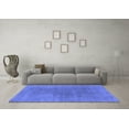thumbnail image 3 of Ahgly Company Indoor Round Abstract Blue Contemporary Area Rugs, 4' Round, 3 of 4