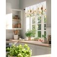 thumbnail image 3 of Valance Curtains for Windows Watercolor Sunflower Leaf Kitchen Curtians Window Treatment Wildflowers Plant Topper Curtain Rod Pocket Valances for Kitchen Bathroom Living Room 54x18in, 3 of 9
