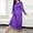 Purple, variant on QUNYINEY Plus Size Nightgowns for Women Long Sleeve Blue Plus Size Sleep Dress Long Crew Neck Comfy Womens Sleepwear