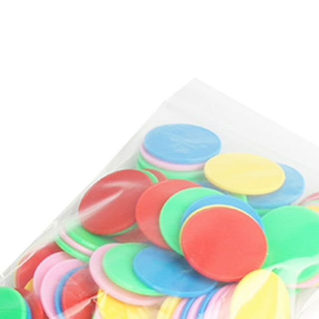Baohd 100 Pcs/Ensemble Compteurs pour Jouets Mathématiques Plastique Tri Assortiment Probabilité 25mm Couleur Mixte