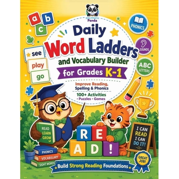 Daily Word Ladders and Vocabulary Builder for Grades K-1: Interactive Kids Weekly Workbook to Improve Reading, Spelling,, (Paperback)