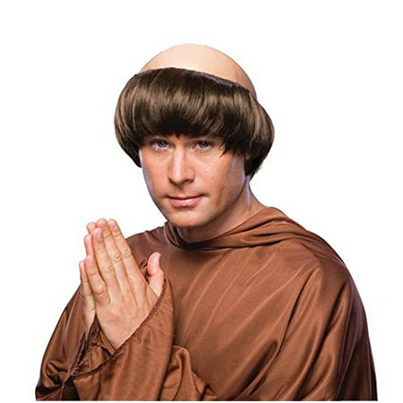 Priest Monk Brown Wig Costume Accessory
