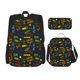 thumbnail image 1 of Balery Pixel Game Mochila escolar 3 en 1 para niños: mochila resistente con lonchera térmica y estuche para lápices. Mochila escolar para niños y niñas., 1 of 7