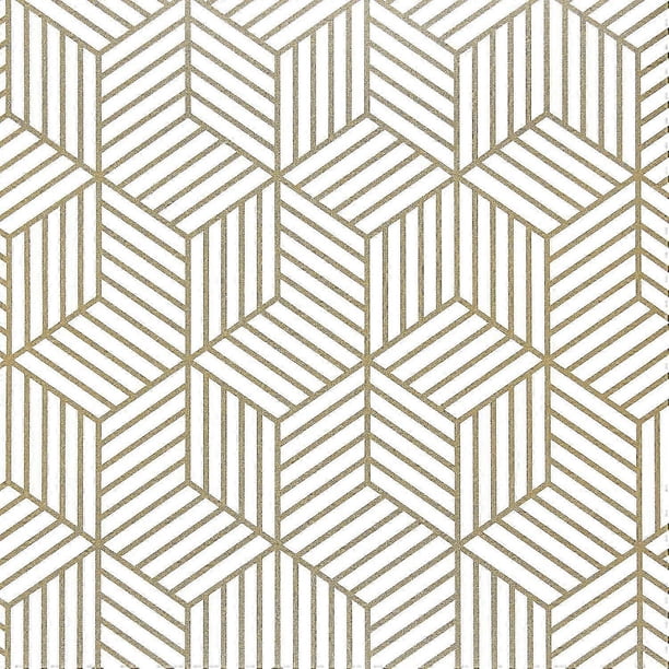 Geometric Hexagon Wallpaper Peel and Stick Wallpaper Removable Self Adhesive Wallpaper Vinyl Film Shelf Paper & Drawer Liner Roll for Home Use