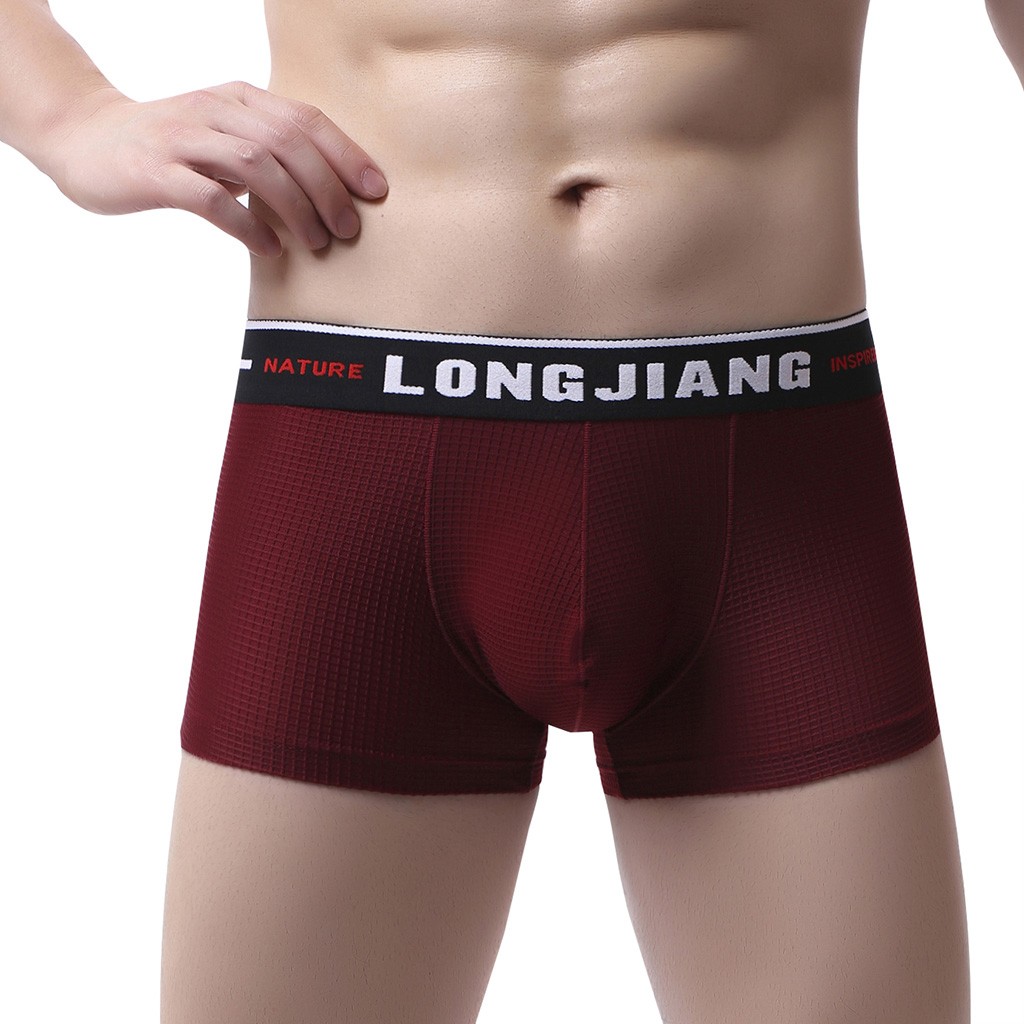 Men s Solid Color Underwear Soft Breathable Knickers Short Sexy Briefs 