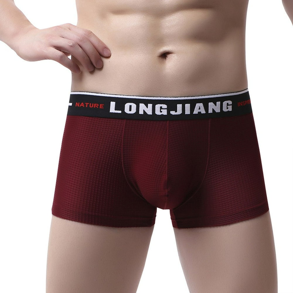 Men's Solid Color Underwear Soft Breathable Knickers Short Sexy Briefs
